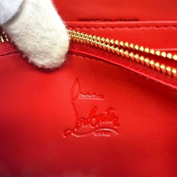 Christian Louboutin Panettone Studded Neon Yellow Long Zip Wallet - Picture 6 of 6